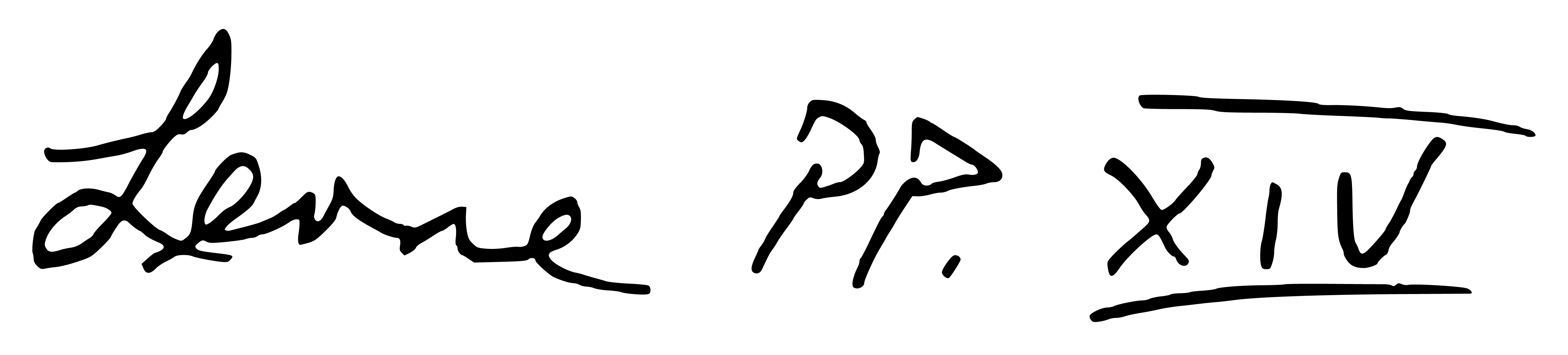 Signature of Pope Leo XIV